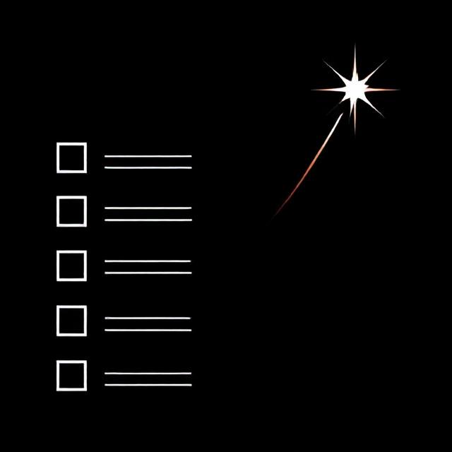 benefits checklist minimal red